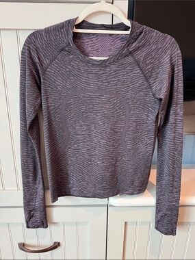 lululemon athletica Long Sleeve Seamless Top in Heathered Mauve
